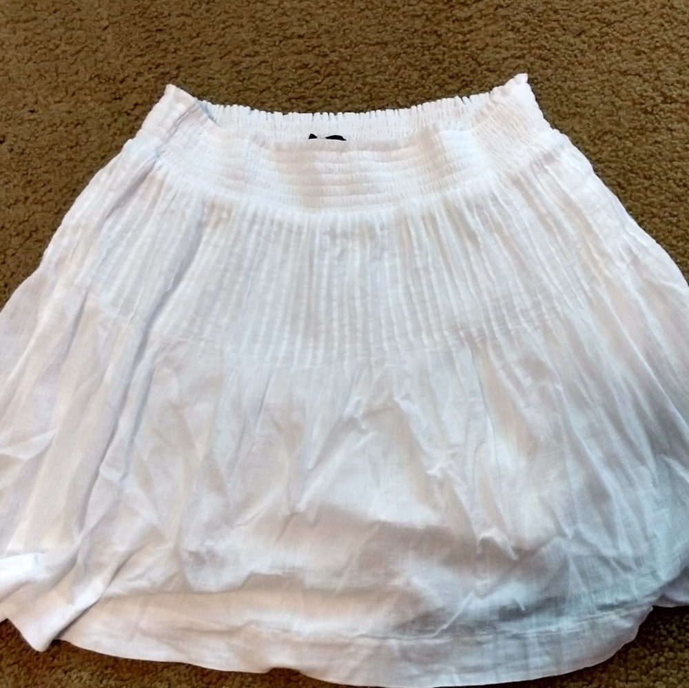 J.CREW white 100% cotton skirt women's sz M